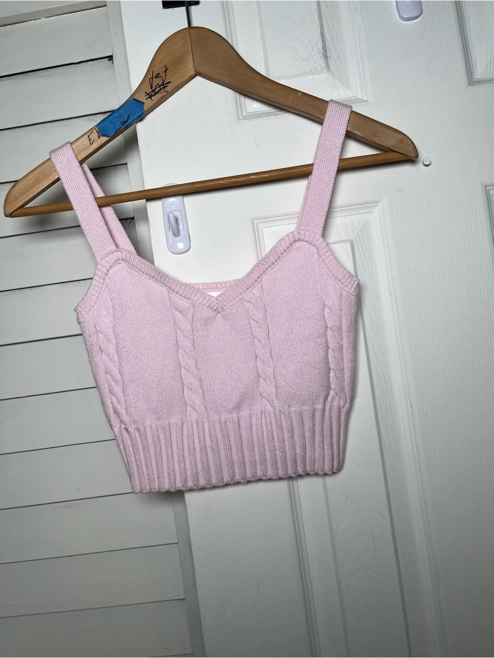 NWT Altar'd State Soft Pink Cable Knit Matching Cardigan & Crop Top Set Size XXS
